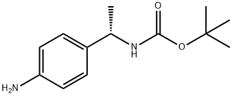 叔丁基(S)-(1-(4-氨基苯基)乙基)氨基甲酸酯, 255060-77-6, 结构式