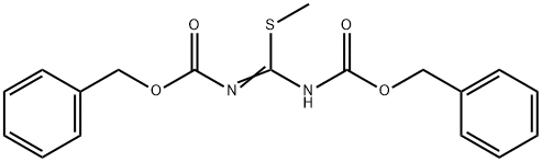 1,3-ビス(ベンジルオキシカルボニル)-2-メチル-2-チオプソイド尿素 化学構造式