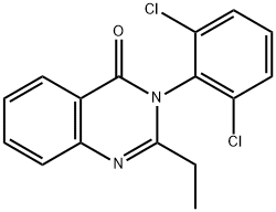 3-(2,6-ジクロロフェニル)-2-エチルキナゾリン-4(3H)-オン 化学構造式