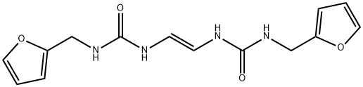 (E)-1,1'-ビニレンビス(3-フルフリル尿素) 化学構造式