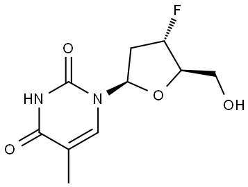 3'-Deoxy-3'-fluorothymidine Struktur