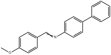 N-(4-メトキシベンジリデン)ビフェニル-4-アミン 化学構造式