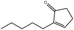 2-戊基-2-环戊烯-1-酮,25564-22-1,结构式