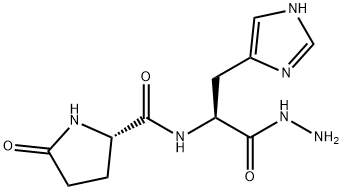 N-(5-oxo-L-prolyl)-L-histidinohydrazide  Struktur
