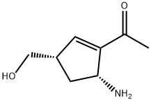 Ethanone, 1-[(3S,5R)-5-amino-3-(hydroxymethyl)-1-cyclopenten-1-yl]- (9CI) Struktur