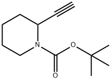 1-Piperidinecarboxylic acid, 2-ethynyl-, 1,1-dimethylethyl ester Struktur