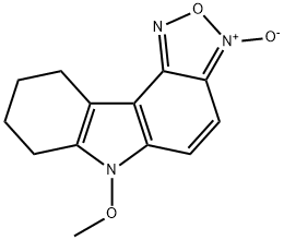 6-METHOXY-7,8,9,10-TETRAHYDRO-6H-[1,2,5]OXADIAZOLO[3,4-C]CARBAZOL-3-IUM-3-OLATE Structure