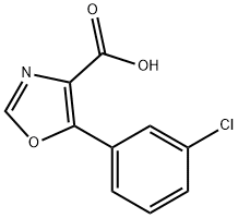 5-(3-Chlorophenyl)-oxazole-4-carboxylic acid 化学構造式