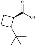 (2S)-1-叔丁基-2-氮杂环丁烷羧酸, 255883-03-5, 结构式