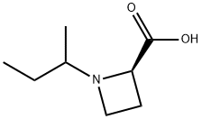 2-Azetidinecarboxylicacid,1-(1-methylpropyl)-,(2R)-(9CI) Structure