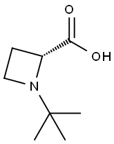 (2R)-1-叔丁基-2-氮杂环丁烷羧酸,255883-28-4,结构式