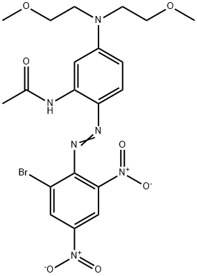 N-[5-[bis(2-methoxyethyl)amino]-2-[(2-bromo-4,6-dinitrophenyl)azo]phenyl]acetamide Structure