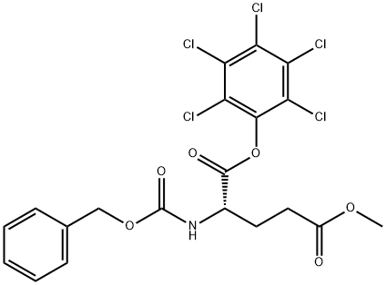 N-[(ベンジルオキシ)カルボニル]-L-グルタミン酸5-メチル1-(ペンタクロロフェニル) 化学構造式