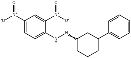 3-フェニルシクロヘキサノン2,4-ジニトロフェニルヒドラゾン 化学構造式