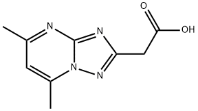 (5,7-二甲基-[1,2,4]三唑并[1,5-A]嘧啶-2-基)-乙酸, 256348-41-1, 结构式