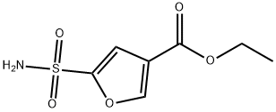 2-スルファモイルフラン-4-カルボン酸エチル 化学構造式