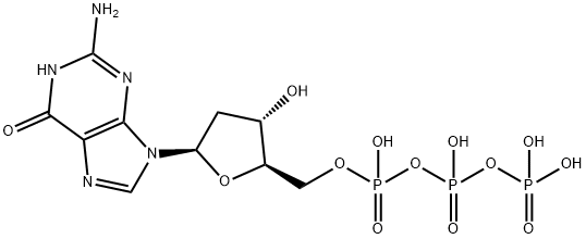 2'-デオキシグアノシン5'-トリホスファート 化学構造式