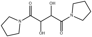 Pyrrolidine, 1,1'-(2,3-dihydroxy-1,4-dioxo-1,4-butanediyl)bis- Struktur