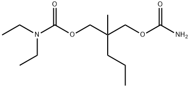 N,N-Diethylcarbamic acid 2-(carbamoyloxymethyl)-2-methylpentyl ester 结构式