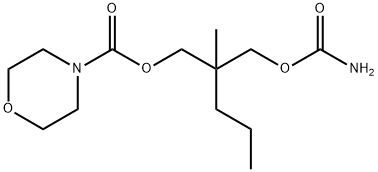 4-モルホリンカルボン酸2-(カルバモイルオキシメチル)-2-メチルペンチル 化学構造式