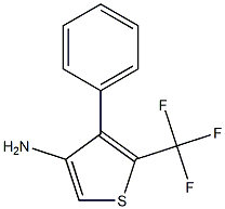3-アミノ-4-フェニル-5-(トリフルオロメチル)チオフェン 化学構造式
