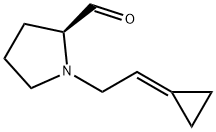 2-Pyrrolidinecarboxaldehyde,1-(2-cyclopropylideneethyl)-,(2S)-(9CI) Struktur