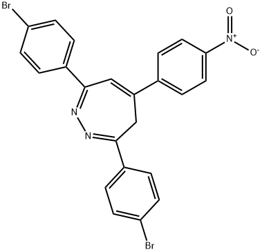 3,7-Bis(p-bromophenyl)-5-(p-nitrophenyl)-4H-1,2-diazepine Struktur