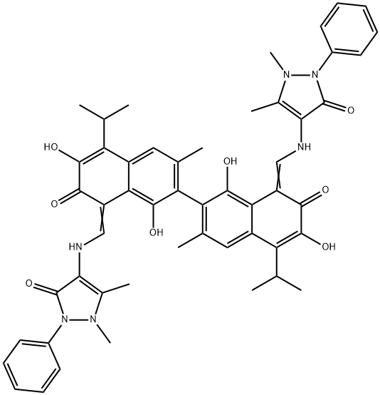 Gossypolidine-4-aminoantipyridine Struktur