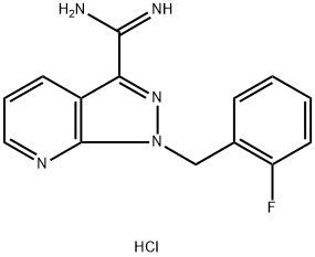1-(2-氟苄基)-1H-吡唑并[3,4-B]吡啶-3-甲脒盐酸盐,256499-19-1,结构式