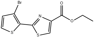 4-Thiazolecarboxylicacid,2-(3-bromo-2-thienyl)-,ethylester(9CI) Structure