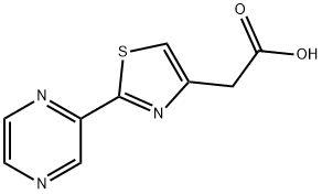 2-(2-PYRAZIN-2-YL-1,3-THIAZOL-4-YL)ACETIC ACID Struktur