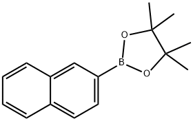 4,4,5,5-テトラメチル-2-(2-ナフチル)-1,3,2-ジオキサボロラン 化学構造式