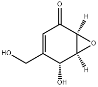 7-Oxabicyclo[4.1.0]hept-3-en-2-one, 5-hydroxy-4-(hydroxymethyl)-, (1S,5R,6S)- (9CI) Structure