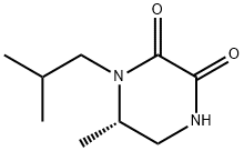 2,3-Piperazinedione,6-methyl-1-(2-methylpropyl)-,(6S)-(9CI) Struktur
