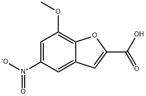7-甲氧基-5-硝基苯并呋喃-2-羧酸, 25672-29-1, 结构式