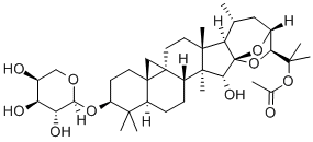25-O-ACETYLCIMIGENOL 3-O-ALPHA-L-ARABINOSIDE 化学構造式