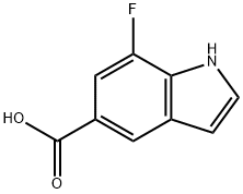 7-FLUORO-1H-INDOLE-5-CARBOXYLIC ACID 结构式