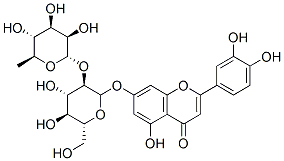 25694-72-8 2-(3,4-ジヒドロキシフェニル)-3,5-ジヒドロキシ-7-[2-O-(α-L-ラムノピラノシル)-β-D-グルコピラノシルオキシ]-4H-1-ベンゾピラン-4-オン