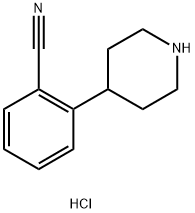 2-(4-Piperidyl)benzenecarbonitrile hydrochloride Struktur