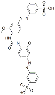 3,3'-[carbonylbis[imino(3-methoxy-p-phenylene)azo]]bis(benzenesulphonic) acid Struktur