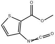 3-イソシアナトチオフェン-2-カルボン酸メチル 化学構造式
