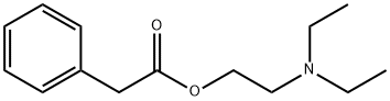 フェニル酢酸2-(ジエチルアミノ)エチル 化学構造式