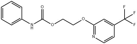 ETHANOL, 2-[[4-(TRIFLUOROMETHYL)-2-PYRIDINYL]OXY]-, PHENYLCARBAMATE (ESTER) Struktur