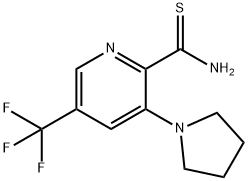 3-(1-PYRROLIDINYL)-5-(TRIFLUOROMETHYL)PYRIDINE-2-CARBOTHIOAMIDE Structure