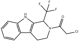 2-CHLORO-1-[1-(TRIFLUOROMETHYL)-1,3,4,9-TETRAHYDRO-2H-BETA-CARBOLIN-2-YL]ETHAN-1-ONE 化学構造式