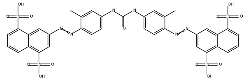 3,3'-[carbonylbis[imino(2-methyl-4,1-phenylene)azo]]bisnaphthalene-1,5-disulphonic acid Structure