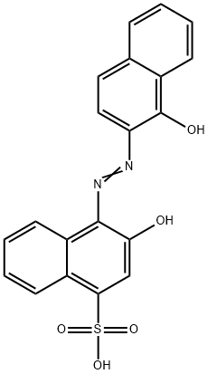 3-hydroxy-4-[(1-hydroxy-2-naphthyl)azo]naphthalene-1-sulphonic acid Struktur