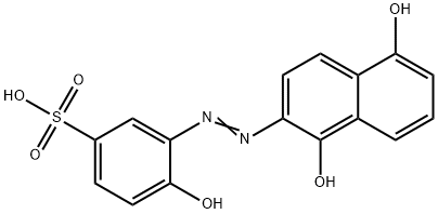 3-[(1,5-dihydroxy-2-naphthyl)azo]-4-hydroxybenzenesulphonic acid Struktur
