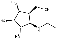 1,2,3-Cyclopentanetriol,4-(ethylamino)-5-(hydroxymethyl)-,(1R,2S,3S,4R,5R)-(9CI) Struktur