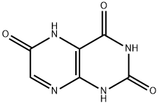 1,5-ジヒドロ-2,4,6(3H)-プテリジントリオン 化学構造式